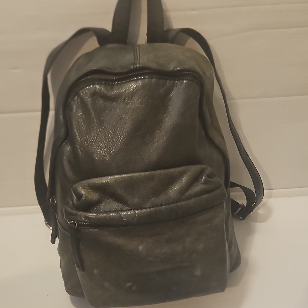 American Leather Co. Large Army Green Genuine Leather Backpack